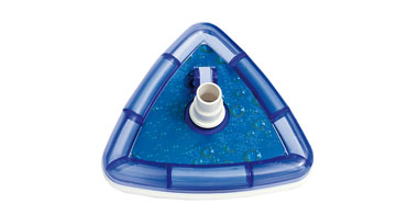 Pool bottom cleaner triangle transparent